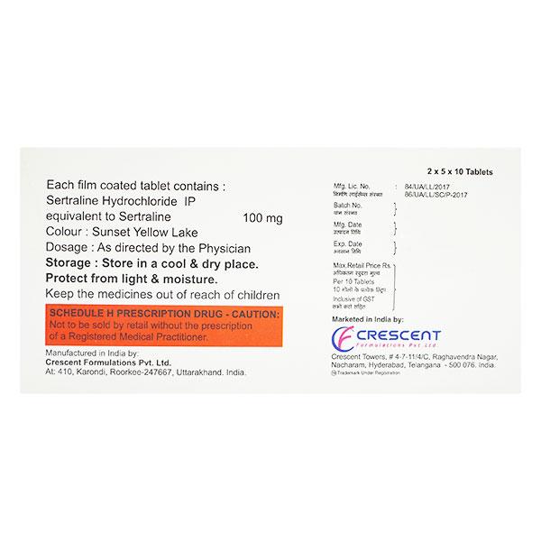 SERTRAX 100mg Tablet 10's