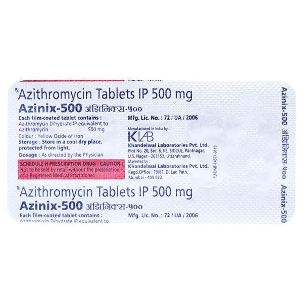 AZINIX 500 Tablet 5's