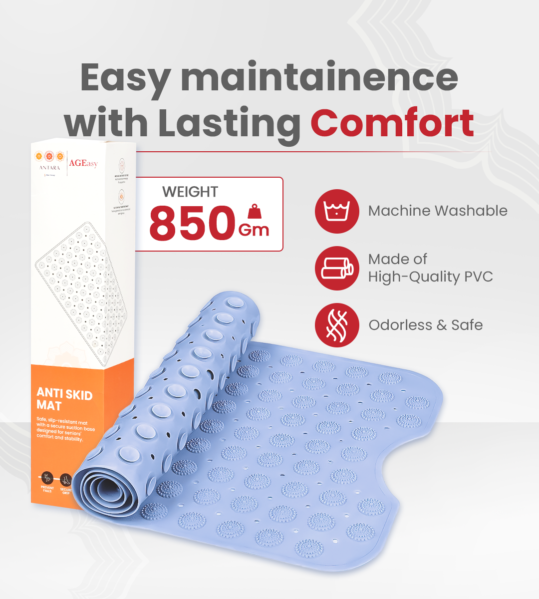 Anti Slip Mat for Bathroom Blue