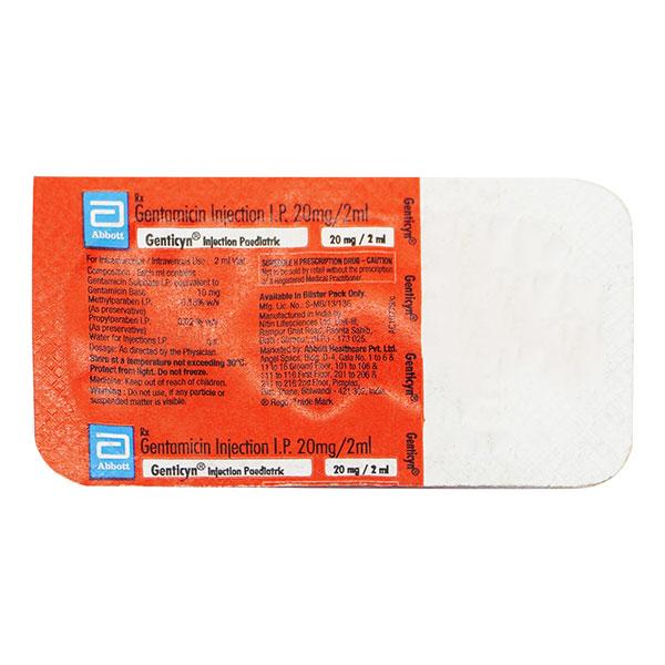 Genticyn 20mg Injection 2ml