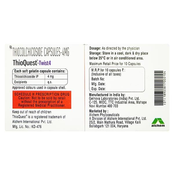 THIOQUEST TWIST 4mg Capsule 10's