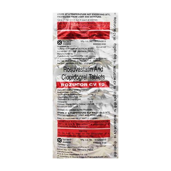 ROZUCOR CV 10/75mg Capsule 10's
