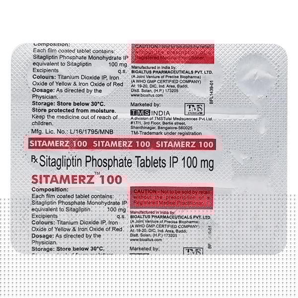 SITAMERZ 100 Tablet 15's