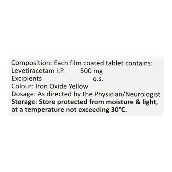 Keppra 500mg Tablet 10'S