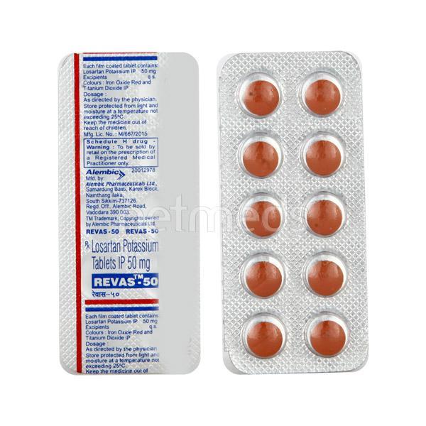 Revas 50mg Tablet 10'S