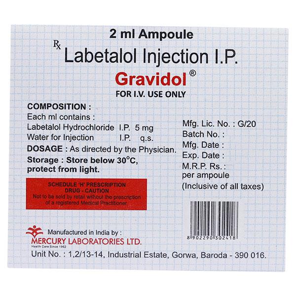 GRAVIDOL 5mg Injection 2ml
