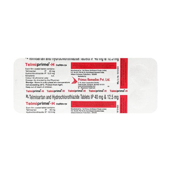 Telmiprime H 40/12.5mg Tablet 10'S