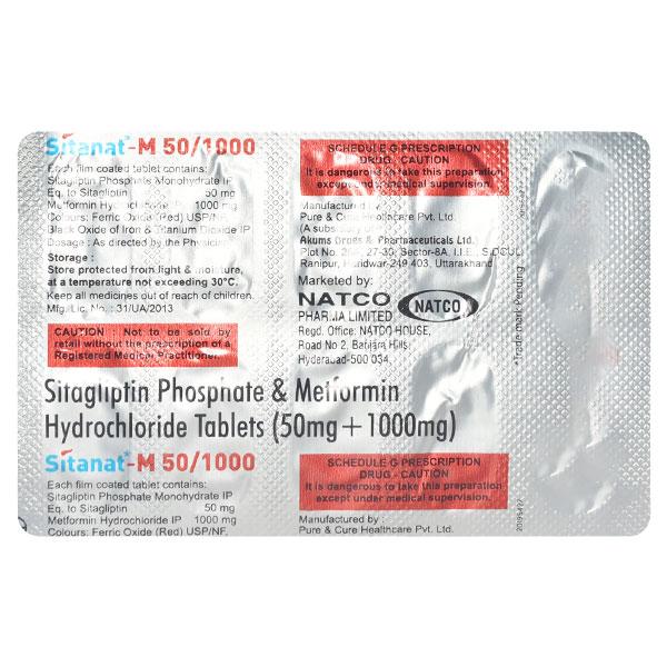SITANAT M 50/1000 Tablet 10's