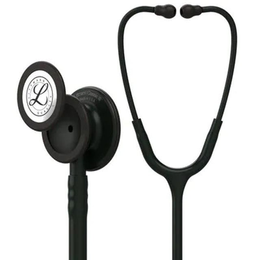 3M Littmann Classic III Monitoring Stethoscope (5803) - Black Edition Chestpiece Black Tube - Global Surgicals