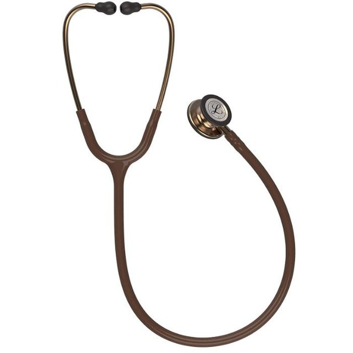 3M Littmann Classic III Monitoring Stethoscope (5809) - Copper Finish Chestpiece Chocolate Tube - Global Surgicals