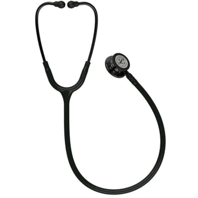 3M Littmann Classic III Monitoring Stethoscope (5811) - Smoke Finish Chestpiece Black Tube - Global Surgicals