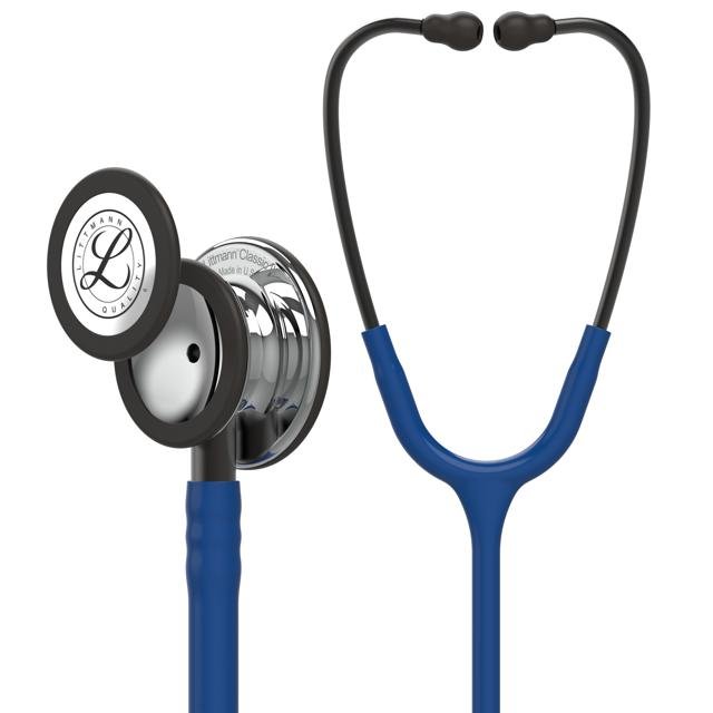 3M Littmann Classic III Stethoscope Mirror Chestpiece Navy Blue 27inch 5863 - Global Surgicals