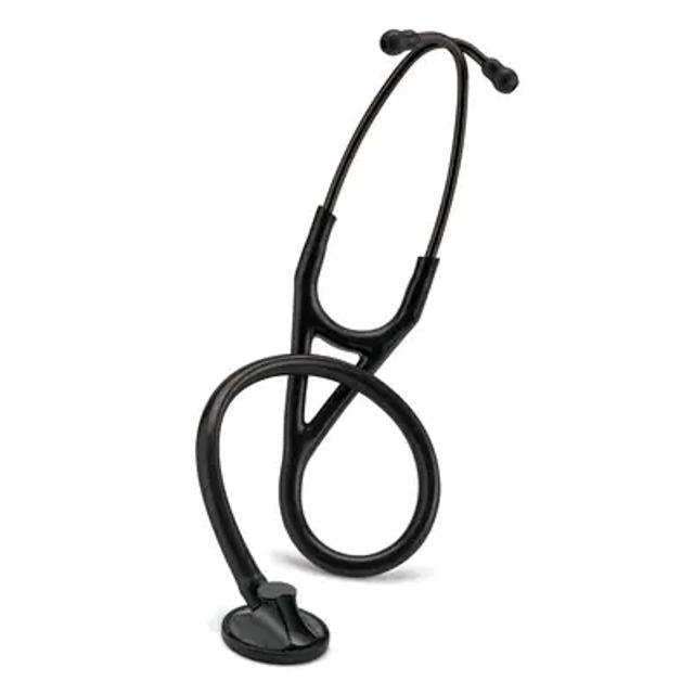 3M Littmann Master Cardiology Stethoscope (2161) - Black Plated Chestpiece Black Tube - Global Surgicals