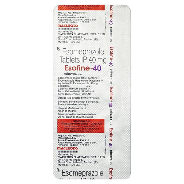 Esofine 40mg Tablet 10'S