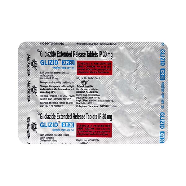 GLIZID XR 30 Tablet 15's