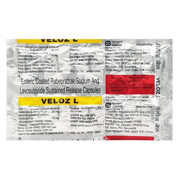 Veloz L Capsule 10'S