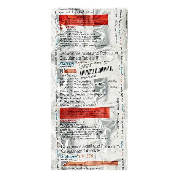 Stafcure CV 250mg Tablet 10'S