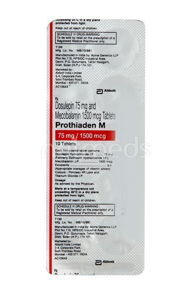 Prothiaden M 75mg/1500mcg Tablet 10'S