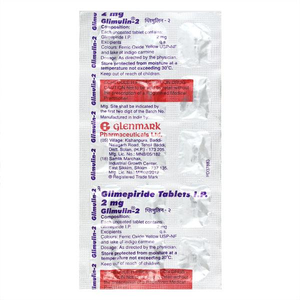 Glimulin 2mg Tablet 10'S