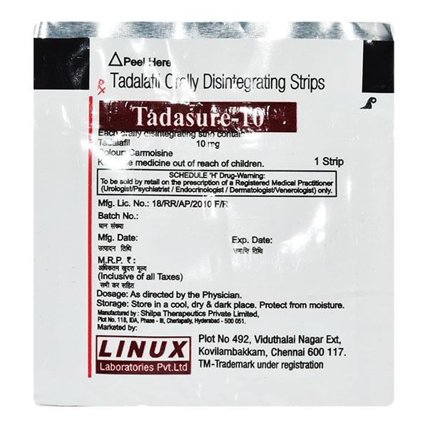 Tadasure 10mg Strips 1'S