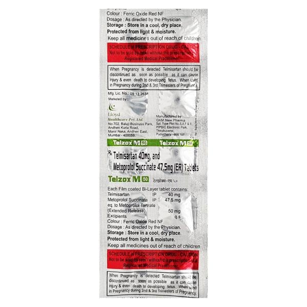 Telzox M 50mg Tablet 10'S