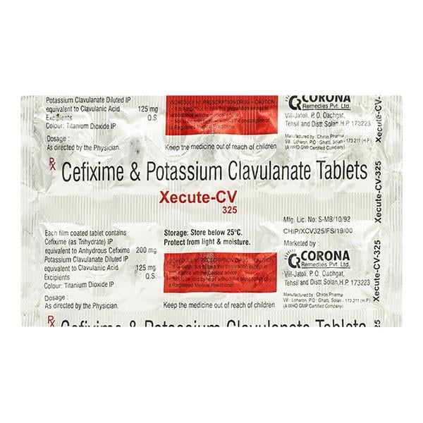 Xecute CV 325mg Tablet 10'S