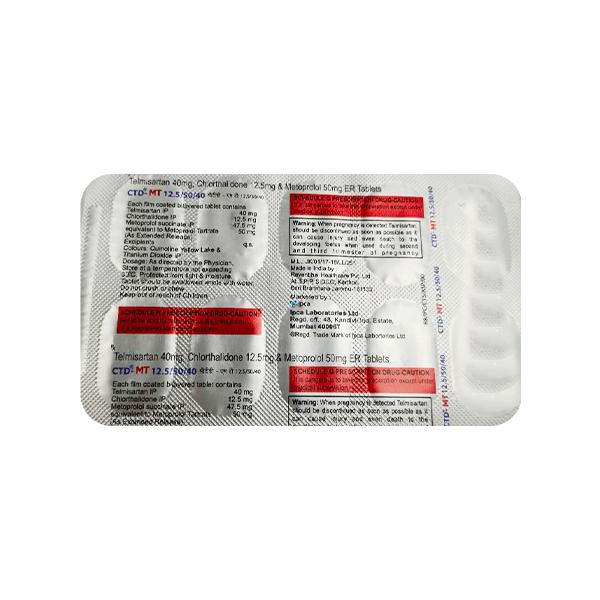 CTD MT 12.5/50/40 Tablet 10's