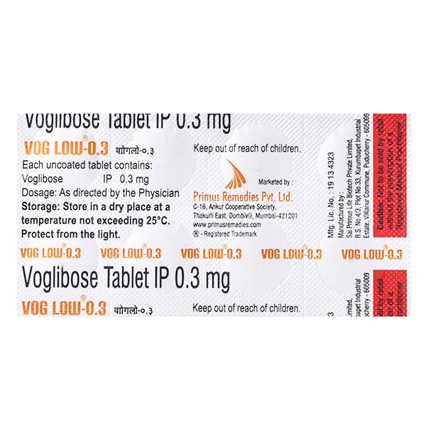 Voglibose 0.3mg Tablet 10