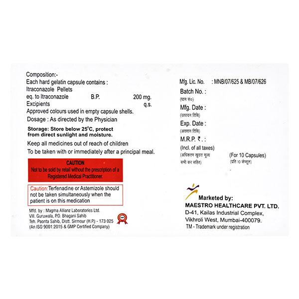 ITRAFAB 200 Capsule 10's