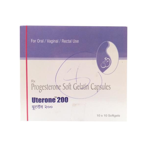 Uterone 200mg Capsule 10'S