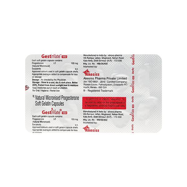 GESTMATE 100 Soft Gelatin Capsule 10's