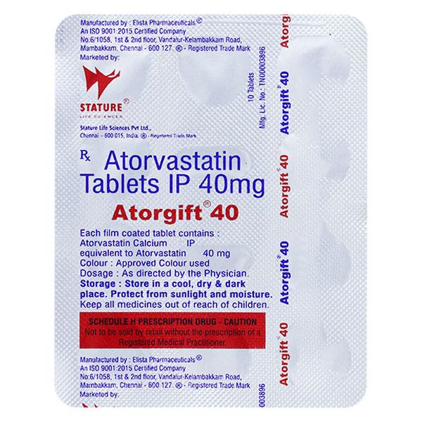 ATORGIFT 40mg Tablet 10's