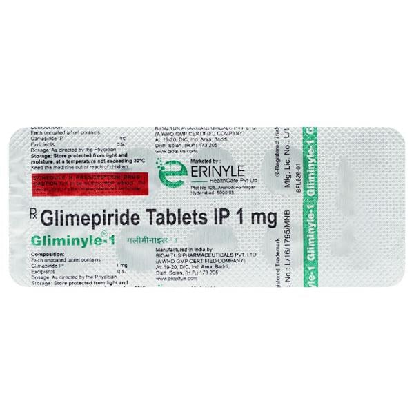 GLIMINYLE 1mg Tablet 10's