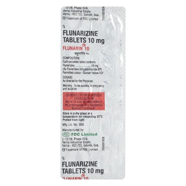 Flunarin 10mg Tablet 10'S