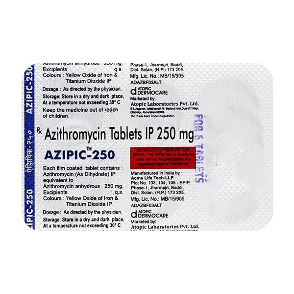 AZIPIC 250mg Tablet 6's
