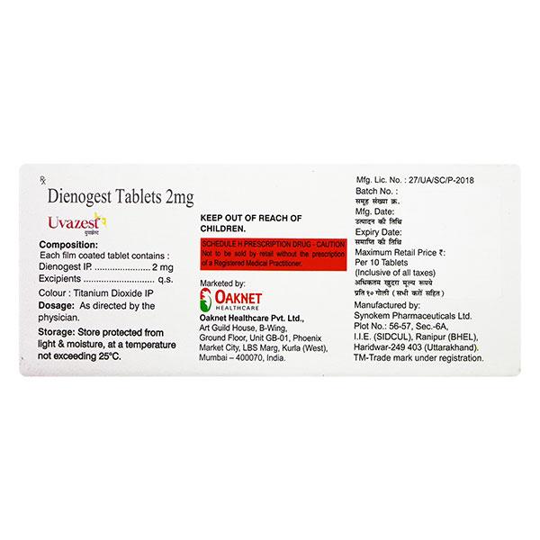 Uvazest 2mg Tablet 10'S