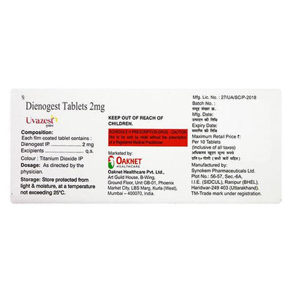 Uvazest 2mg Tablet 10'S