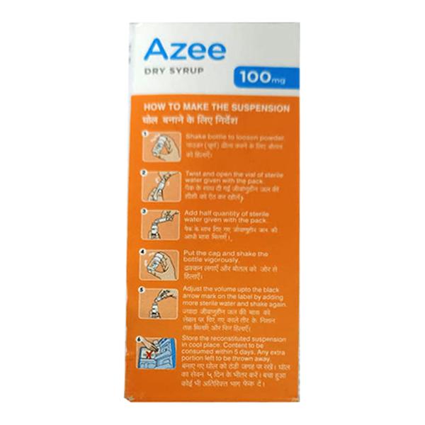 Azee 100mg Peppermint Flavour Dry Syrup 15ml