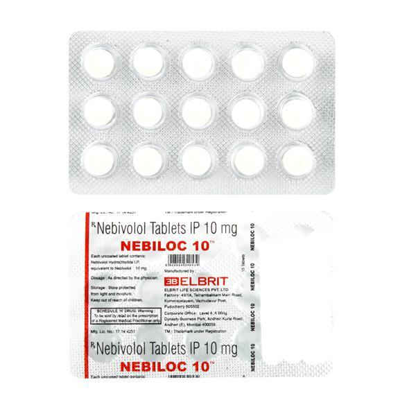 Nebiloc 10mg Tablet 15'S