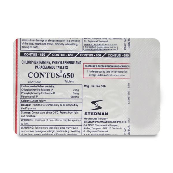 Contus 650mg Tablet 10'S
