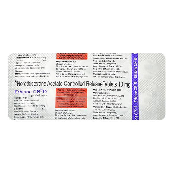 ETHIONE CR 10mg Tablet 10's
