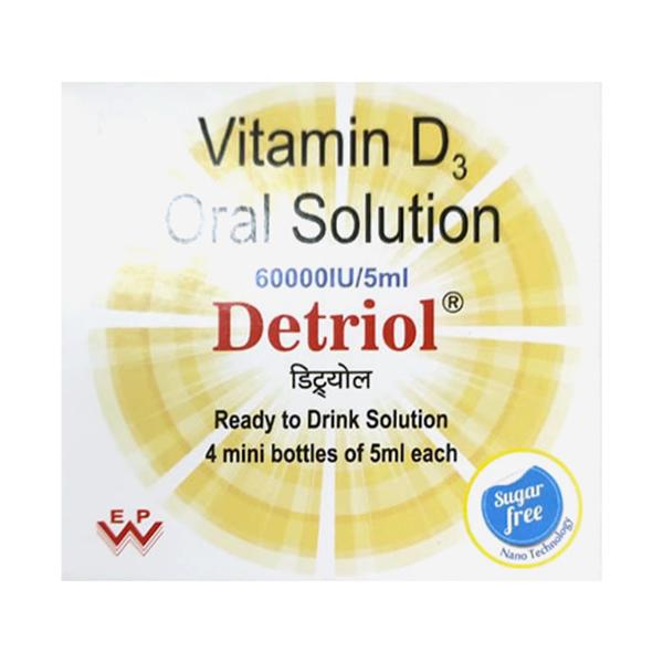 DETRIOL SUGAR FREE 60000IU Oral Solution 5ml