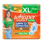 Whisper Choice Ultra Wings Sanitary Pads XL 6 Count