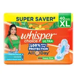 Whisper Choice Ultra Wings Sanitary Pads XL 40 Count