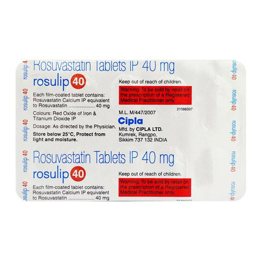 Rosulip 40mg Tablet 10'S