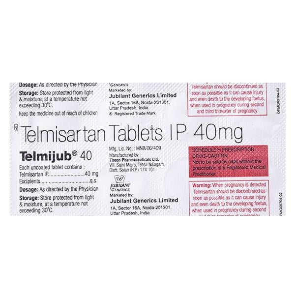 TELMIJUB 40 Tablet 10's (N)