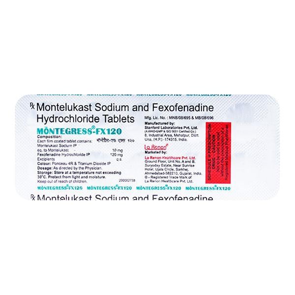 Montegress FX 120mg Tablet 10'S