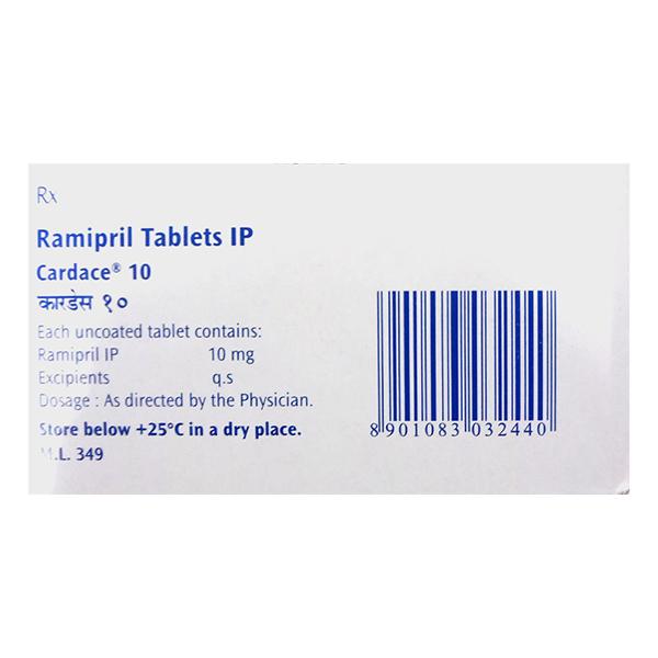Cardace 10mg Tablet 15'S