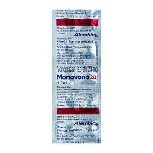 MONOVONO 20 Tablet 10's