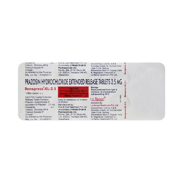 Renopress Xl 2.5Mg Tablet 10's